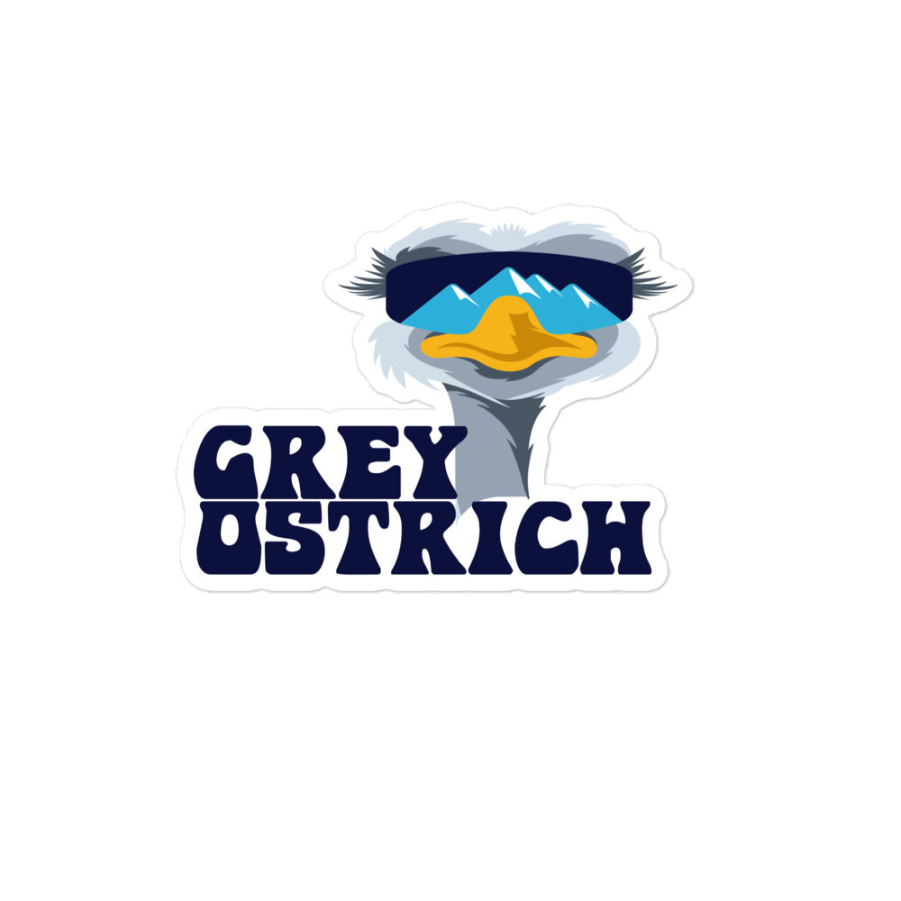 GARY Grey Ostrich Sticker